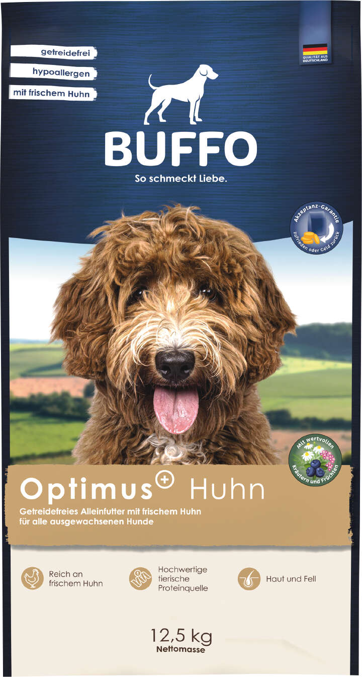 BUFFO Hunde-Trockenfutter Optimus getreidefrei Plus Huhn